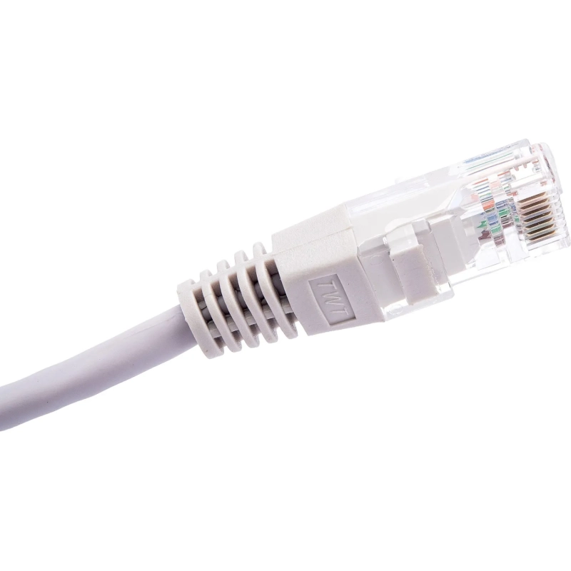 Патч-корд TWT TWT-45-45-0.15-GY UTP кат.5e, 0.15 м, серый