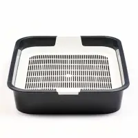 Туалет для кошек &laquo;Белла мини&raquo;, 35&times;26&times;6 см, с сеткой, пластик, серый