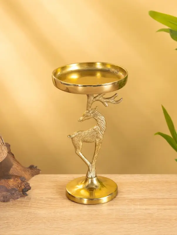 Подсвечник  Подсвечник "Зимняя сказка" 10х10х17,5 см, алюминий, золотой