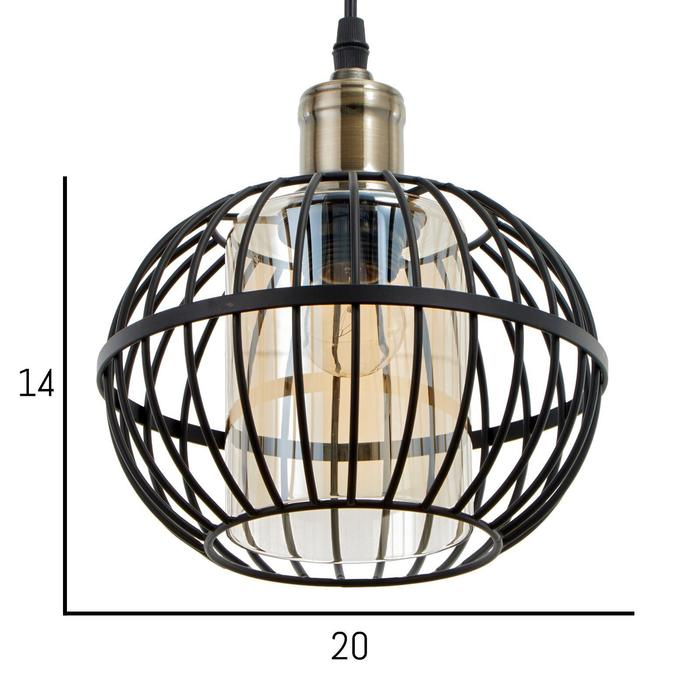 Светильник BayerLux 88301/1 E27 40Вт черный 23х23х20-120 см