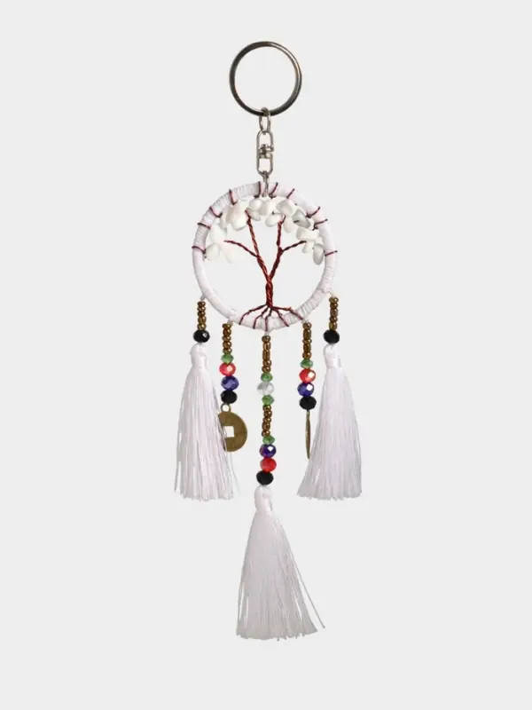 Брелок ловец снов Брелок ловец снов "Древо" 19 см, цв. белый