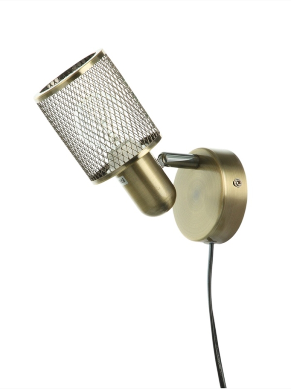 Бра с проводом Бра с проводом "Селден" 1хЕ27 40Вт бронза 14х8х12 см