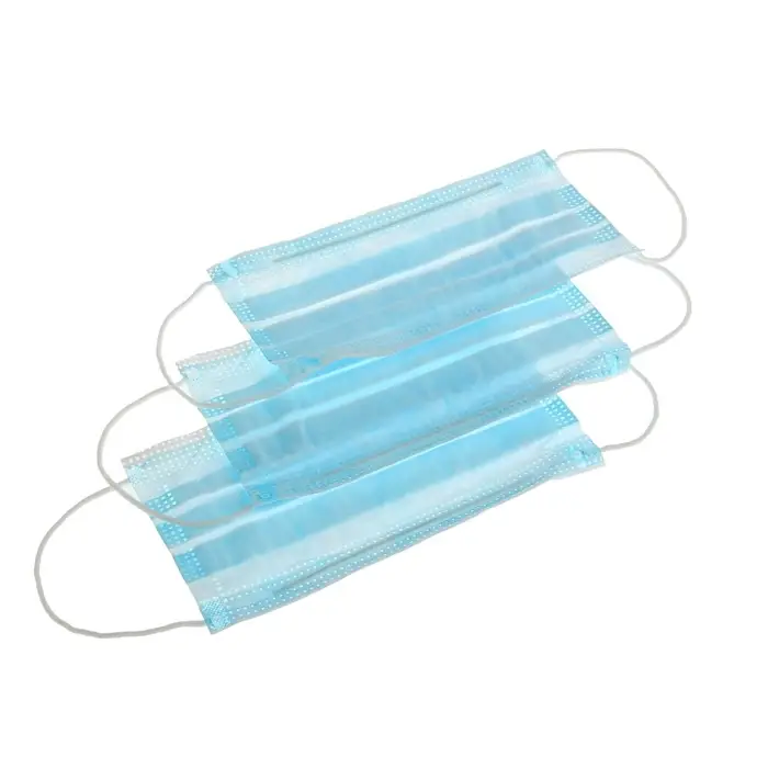 Маска медицинская, 3-х слойная с носовым фиксатором, голубая, 50 шт. Маска медицинская, 3-х слойная с носовым фиксатором, голубая, 50 шт.