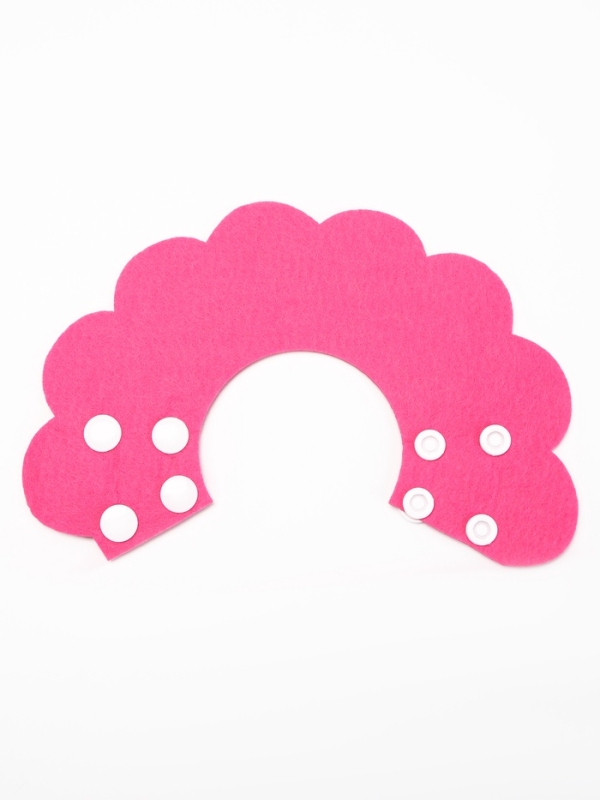 Ветеринарный воротник из фетра  Ветеринарный воротник из фетра "Ромашка", размер S, фуксия