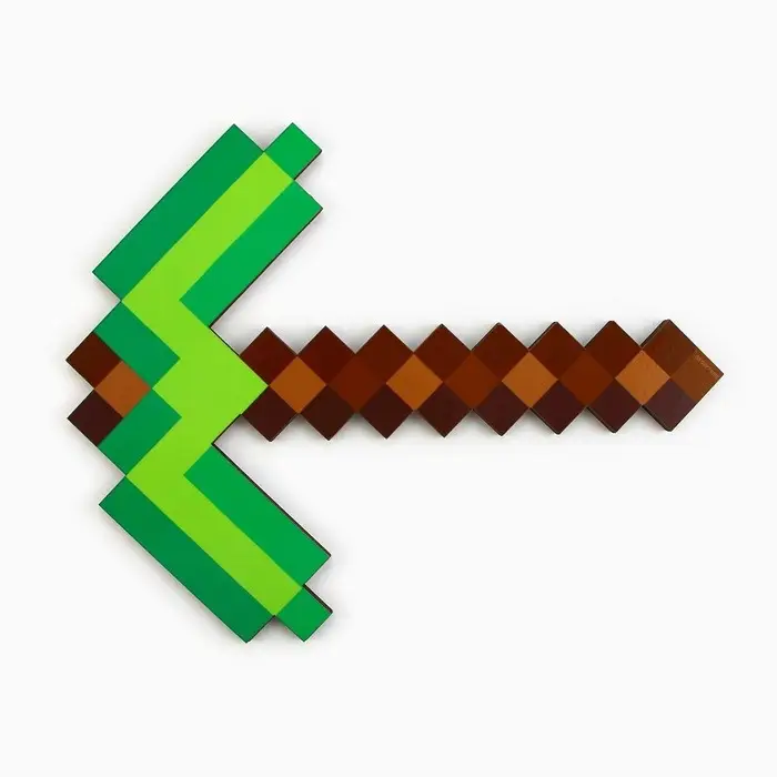 Деревянное оружие, детское сувенирное &laquo;Пиксель&raquo;, топор кирка, 14.2&times;18.1 см