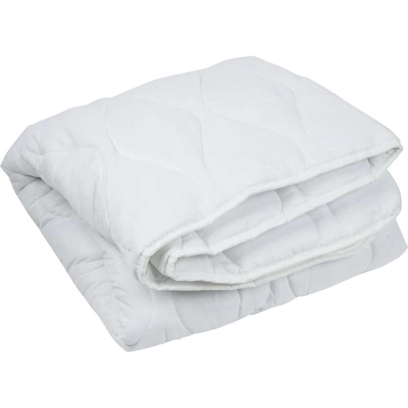 Одеяло Luscan 140х205 стег, кант, 300-350гр/м2 (холлофайбер/микрофибра),бел