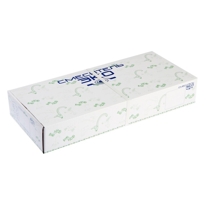 Смеситель для кухни  Смеситель для кухни "ЦС-СМ" ЭМ902044, двухвентильный, на гайке, гибкий излив, хром