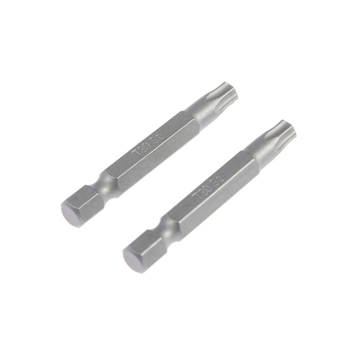 Биты ТУНДРА, намагниченные, сталь S2, T30 х 50 мм, 2 шт. Биты ТУНДРА, намагниченные, сталь S2, T30 х 50 мм, 2 шт.