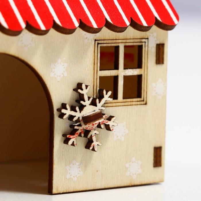 Домик для грызунов, 9 х 6.5 х 8 см, фанера Домик для грызунов, 9 х 6.5 х 8 см, фанера