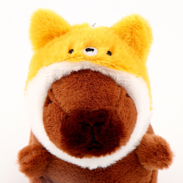 Мягкая игрушка «Капибара», в шапочке котика, 13 см Мягкая игрушка «Капибара», в шапочке котика, 13 см