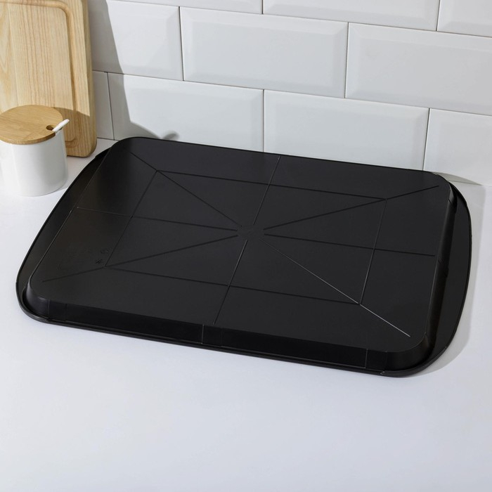 Поднос, 49×35 см, цвет чёрный Поднос, 49×35 см, цвет чёрный