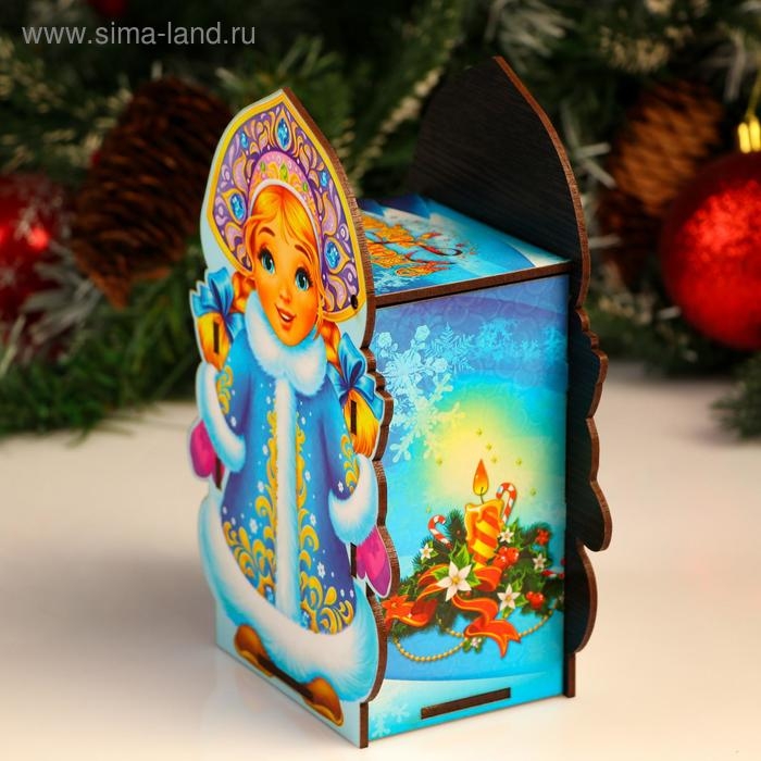 Шкатулка Снегурочка, микс,   23,3х9,5х7,8 см