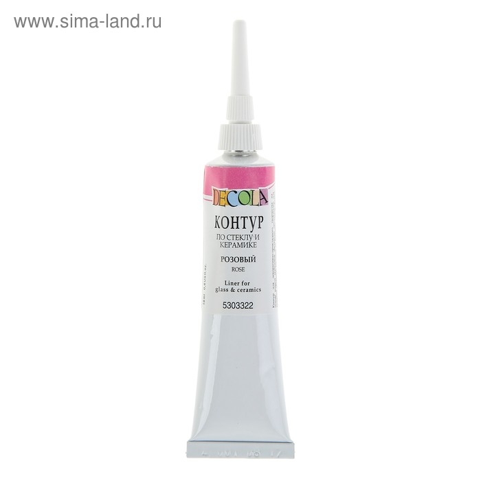 Контур по стеклу и керамике 18 мл, ЗХК Decola, розовый, (5303322) Контур по стеклу и керамике 18 мл, ЗХК Decola, розовый, (5303322)