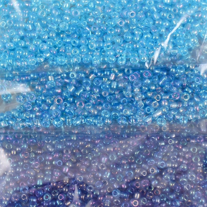 Бисер круглый 12/0  Бисер круглый 12/0 "Облака" перламутр 6 цветов х 20 гр 20х8 см