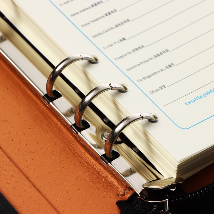 Органайзер на кольцах А6, 96 листов в линейку, на молнии с 3-х сторон, кожзам, МИКС Органайзер на кольцах А6, 96 листов в линейку, на молнии с 3-х сторон, кожзам, МИКС