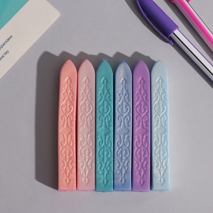 Сургуч для печати стержень Сургуч для печати стержень "Хвост русалки" набор 6 шт 14,9х16,3 см