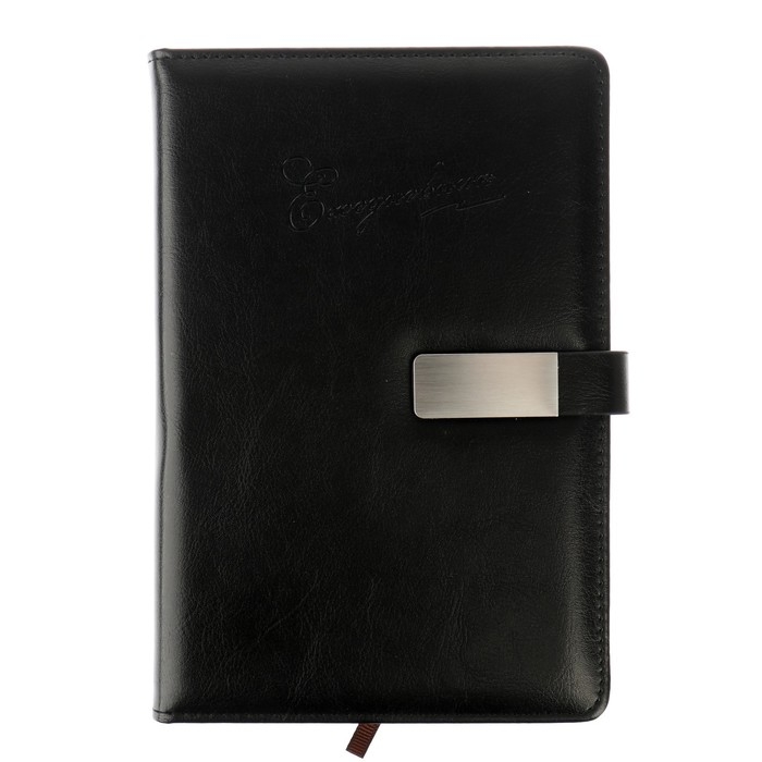 Ежедневник недатированный А5, 140 листов в клетку, с хлястиком, обложка кожзам, МИКС Ежедневник недатированный А5, 140 листов в клетку, с хлястиком, обложка кожзам, МИКС