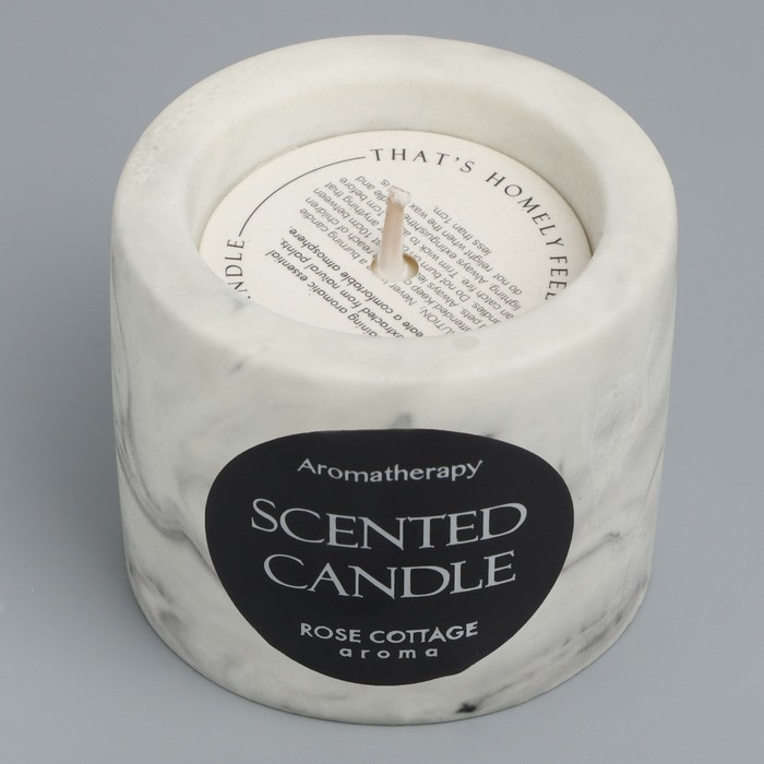 Свеча в бетоне ароматическая  Свеча в бетоне ароматическая "Лилия", соевый воск