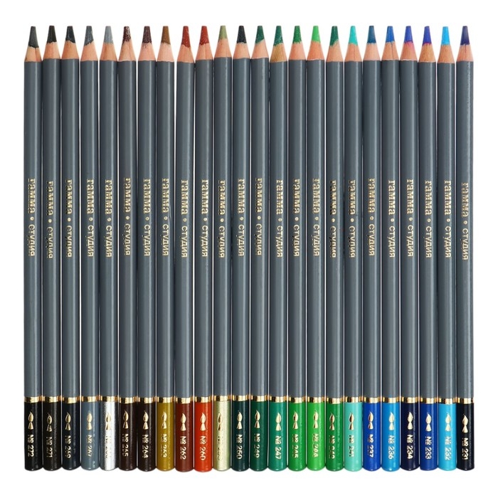 Карандаши акварельные Гамма  Карандаши акварельные Гамма "Студия" 72 цвета, грифель 3.8 мм, картонная коробка, 110822_72