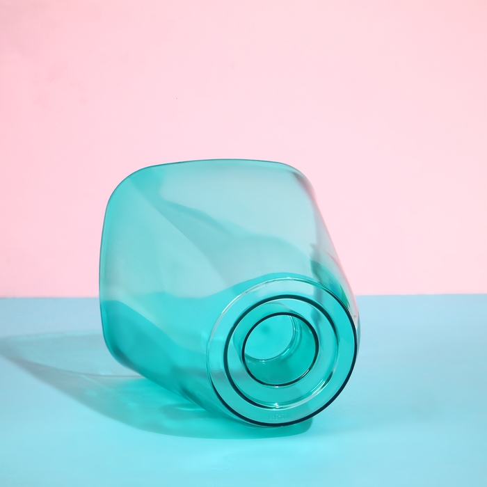 Горшок для орхидей, 2,5 л, 16,4 &times; 18,5 см, пластик, прозрачно-бирюзовый