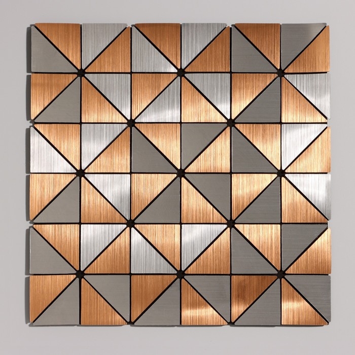 Панель самоклеящаяся 30*30см мягкая, треугольники медь Панель самоклеящаяся 30*30см мягкая, треугольники медь