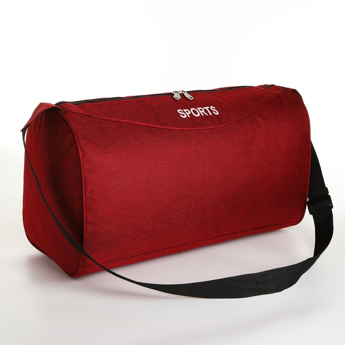 Сумка спортивная на молнии, регулируемый ремень, средний размер, цвет красный