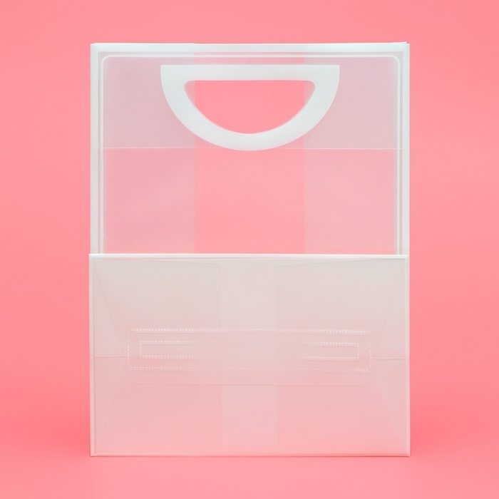 Пакет ПП с вырубной ручкой, прозрачный, 30 х 23 х 15 см, белый Пакет ПП с вырубной ручкой, прозрачный, 30 х 23 х 15 см, белый