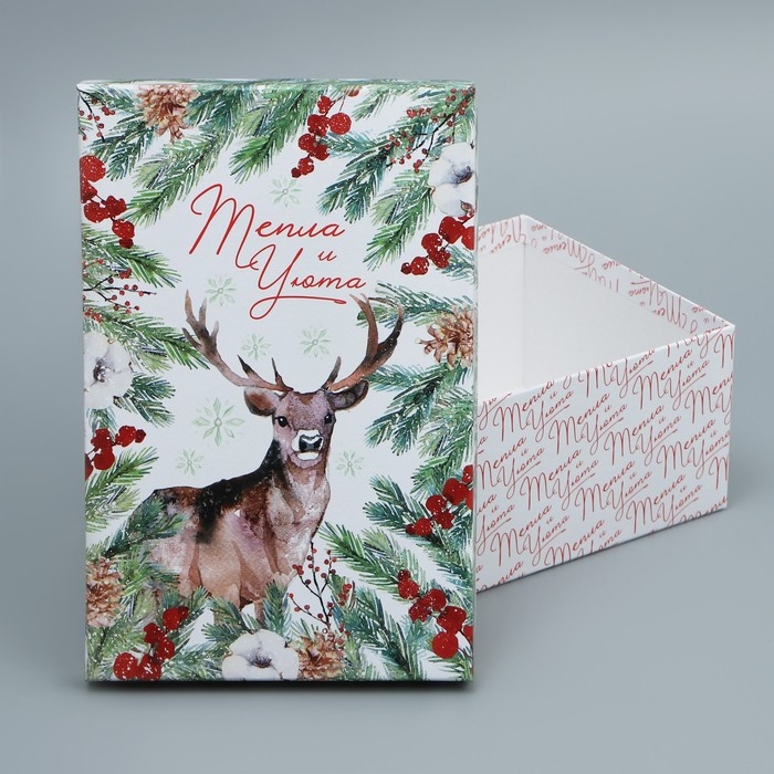 Набор подарочных коробок 6 в 1 «Новогодняя акварель», 20 х 12.5 х 7.5 ‒ 32.5 х 20 х 12.5 см, Новый год