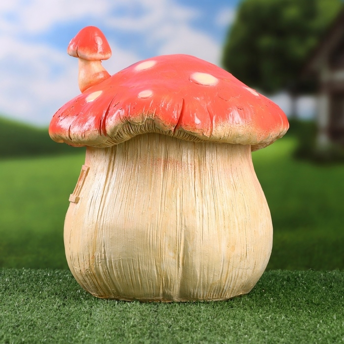 Садовая фигура  Садовая фигура "Домик мухомор" 21х21х25см