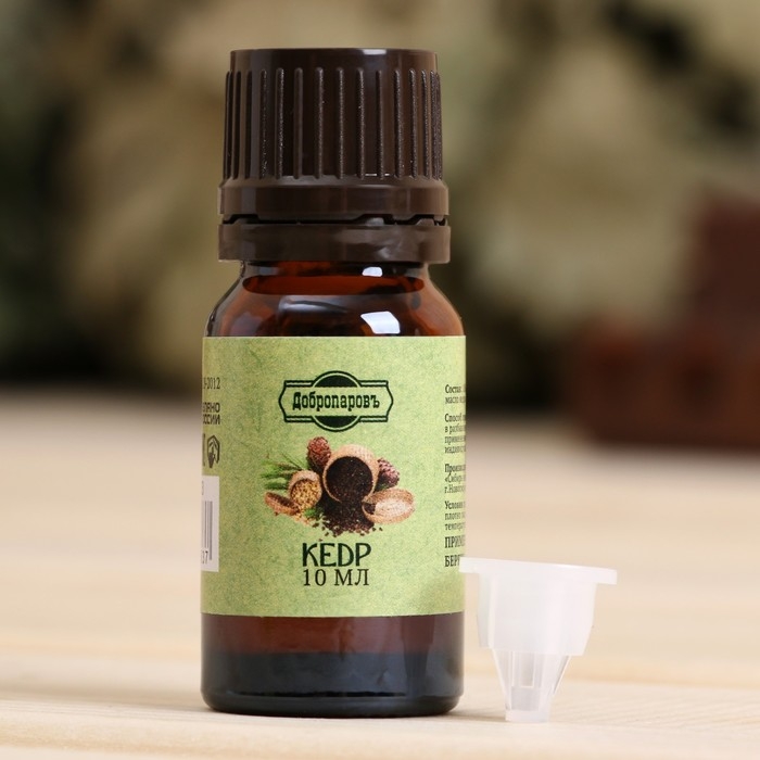Эфирное масло Эфирное масло "Кедр", флакон-капельница, аннотация, 10 мл, "Добропаровъ"