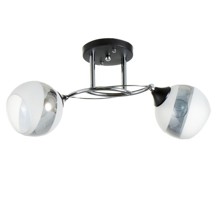 Люстра Светогор 5861/2 2х60W Е27 чёрный/хром