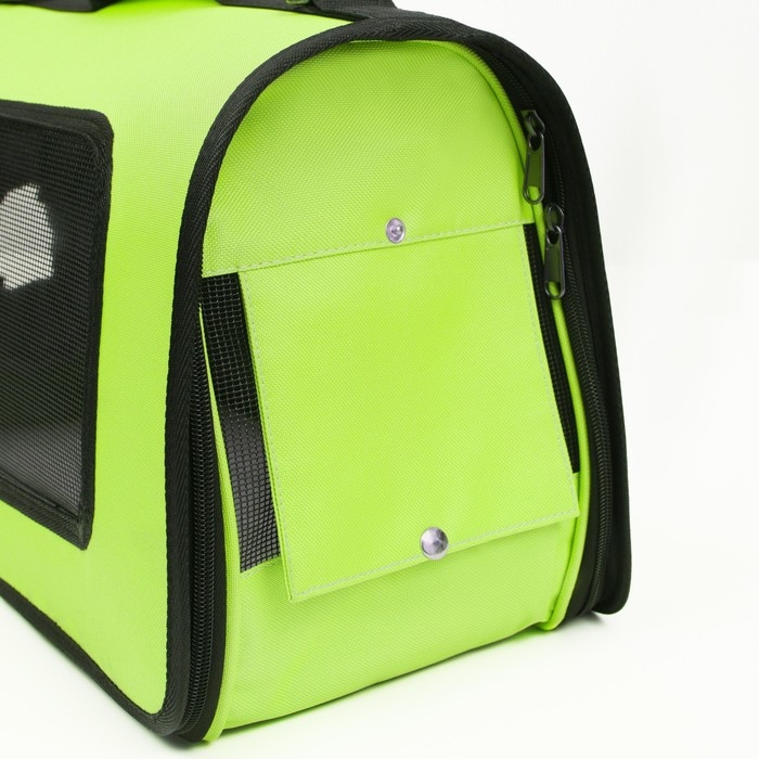 Сумка-переноска с окном для мордочки, 42 х 21 х 25 см, салатовая Сумка-переноска с окном для мордочки, 42 х 21 х 25 см, салатовая