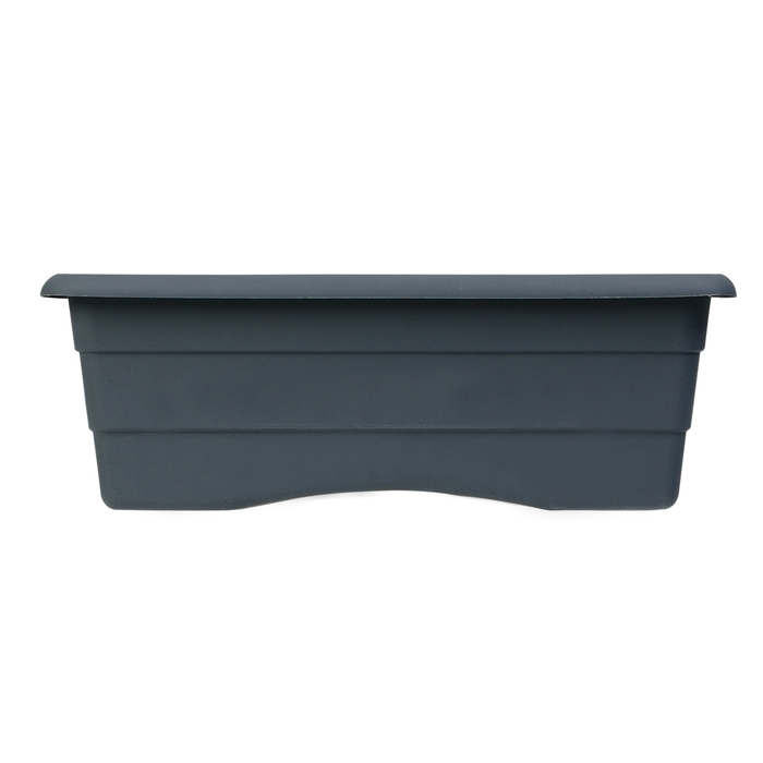 Ящик для цветов, 40 × 16/10 × 14 см, 6 л, графит Ящик для цветов, 40 × 16/10 × 14 см, 6 л, графит