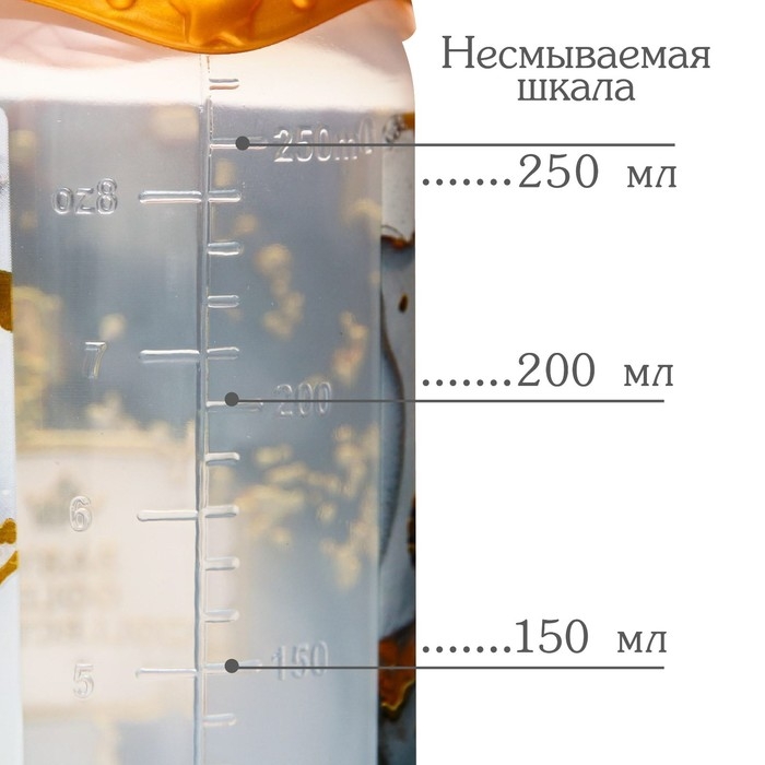 Бутылочка для кормления «Золотая коллекция: черный мрамор», классическое горло, 250 мл., от 0 мес., цилиндр, с ручками Бутылочка для кормления «Золотая коллекция: черный мрамор», классическое горло, 250 мл., от 0 мес., цилиндр, с ручками
