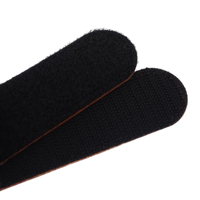 Карабин для сумок на коляску, на липучке, экокожа, цвет коричневый Карабин для сумок на коляску, на липучке, экокожа, цвет коричневый