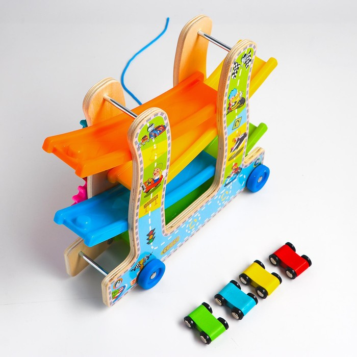 Автотрек 3 в1 «Каталка, крутилка и автотрек», 9 × 25 × 28 см Автотрек 3 в1 «Каталка, крутилка и автотрек», 9 × 25 × 28 см