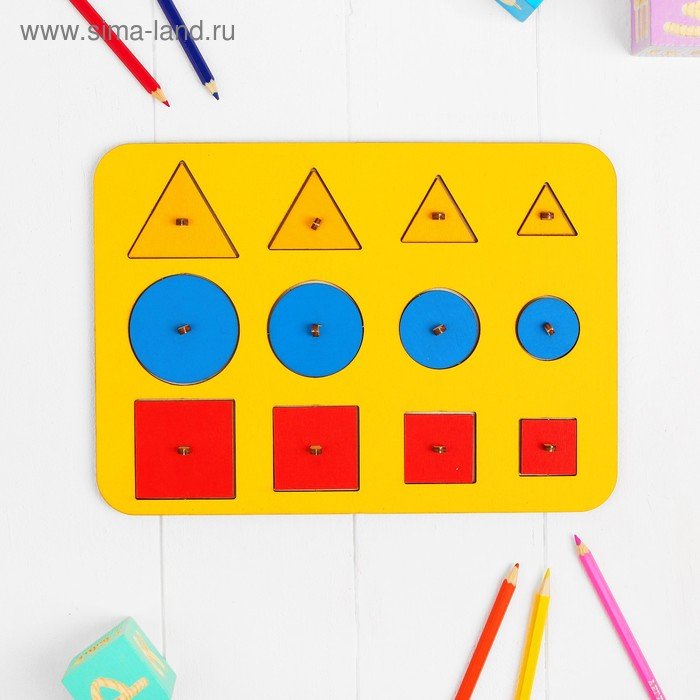 Рамка-вкладыш М. Монтессори «Больше-меньше 1» МИКС Рамка-вкладыш М. Монтессори «Больше-меньше 1» МИКС