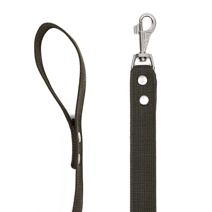 Поводок брезентовый 5 м х 3,5 см, тёмно-зелёный Поводок брезентовый 5 м х 3,5 см, тёмно-зелёный