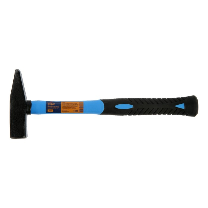 Молоток слесарный ТУНДРА, квадратный боек, фиберглассовая обрезиненная рукоятка, 400 г Молоток слесарный ТУНДРА, квадратный боек, фиберглассовая обрезиненная рукоятка, 400 г