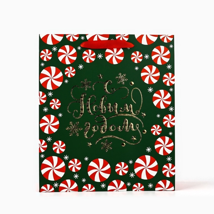 Пакет подарочный новогодний ламинированный «Новогодние чудеса», тиснение, M 30 х 26 х 9 см, Новый год Пакет подарочный новогодний ламинированный «Новогодние чудеса», тиснение, M 30 х 26 х 9 см, Новый год