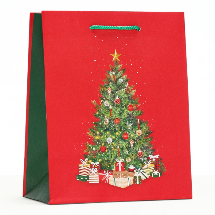 Новый год. Пакет подарочный  Новый год. Пакет подарочный "Большая ёлка", 18 х 22,3 х 10 см.