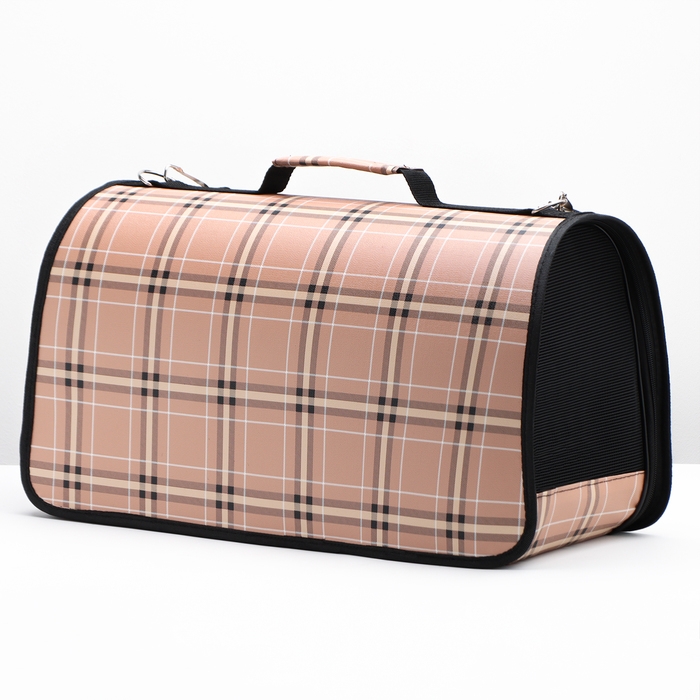 Сумка - переноска для животных  Сумка - переноска для животных "Клетка", розовая, размер L, 53 х 22 х 29 см,