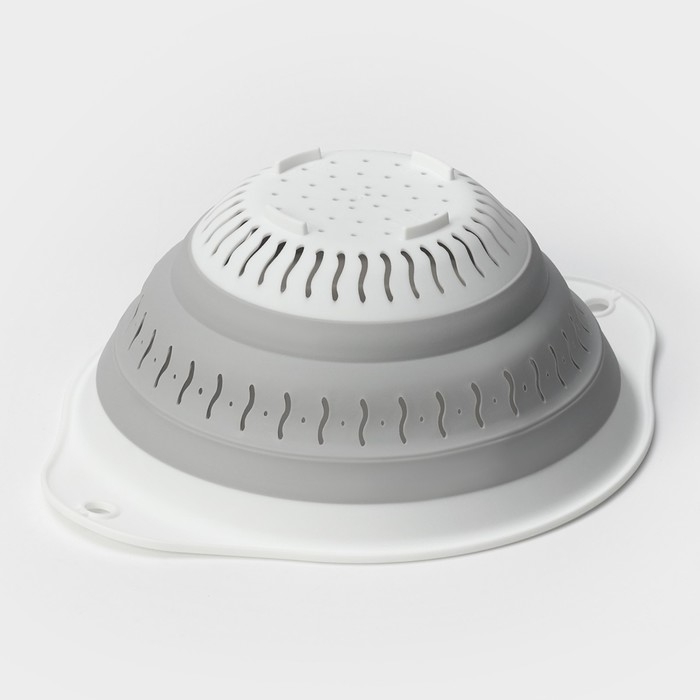 Дуршлаг складной «Флекс», 2,2 л, 29,5×24×10,5 см, цвет смоки Дуршлаг складной «Флекс», 2,2 л, 29,5×24×10,5 см, цвет смоки