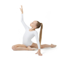Купальник для гимнастики и танцев Grace Dance, р. 40, цвет белый