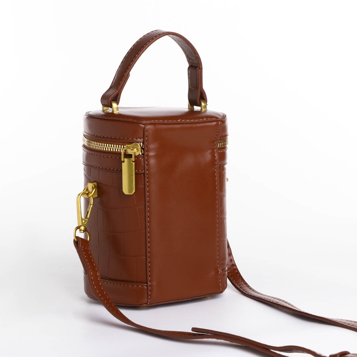 Кросс-боди на молнии, цвет коричневый Кросс-боди на молнии, цвет коричневый