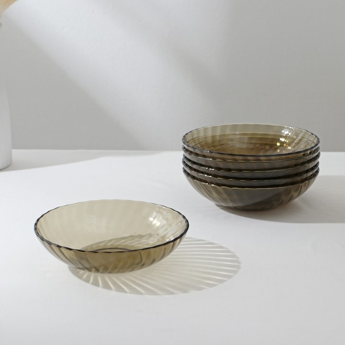 Набор столовый Elica, 44 предмета, стеклянный, дымка Набор столовый Elica, 44 предмета, стеклянный, дымка