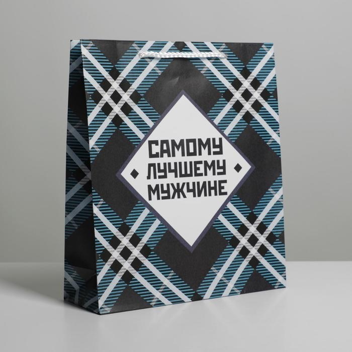 Пакет подарочный ламинированный, упаковка, «Самому лучшему мужчине», ML 21х 25 х 8 см Пакет подарочный ламинированный, упаковка, «Самому лучшему мужчине», ML 21х 25 х 8 см