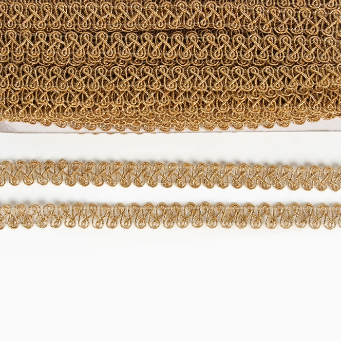Тесьма «Завиток», цвет золото, 1,5 см, намотка 25 метров Тесьма «Завиток», цвет золото, 1,5 см, намотка 25 метров