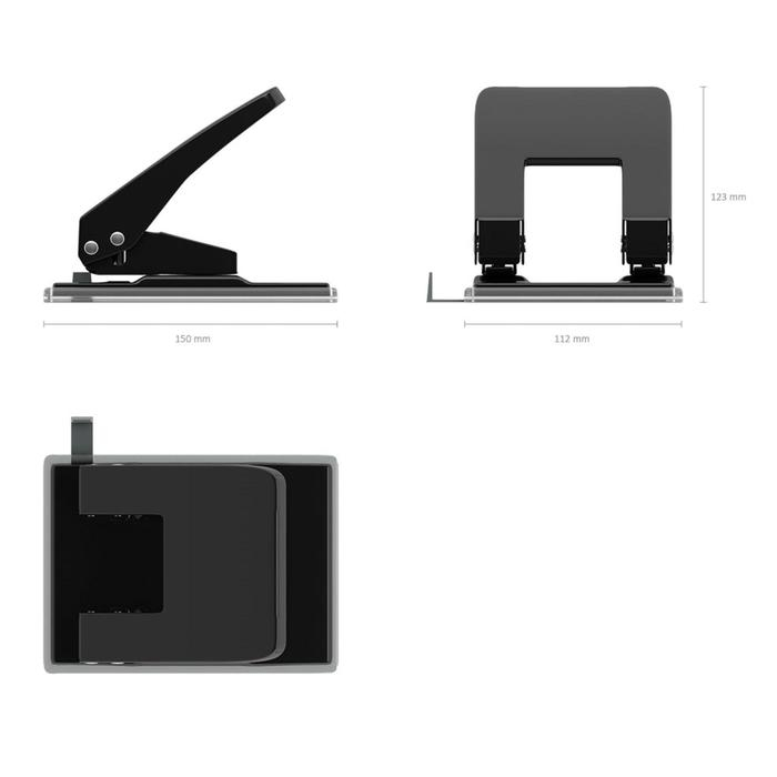 Дырокол до 40 листов ErichKrause Quadro, диаметр прокола 6мм, расстояние между проколами 80мм, микс Дырокол до 40 листов ErichKrause Quadro, диаметр прокола 6мм, расстояние между проколами 80мм, микс