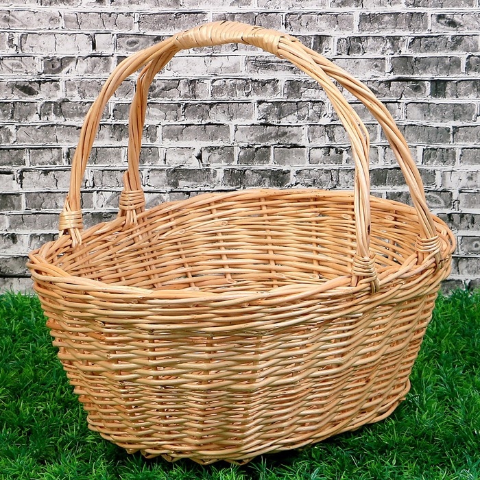 Корзина «Для яблок», дно:19×26 см, верх:30×35 см, H=15/35 см, ручное плетение, ива Корзина «Для яблок», дно:19×26 см, верх:30×35 см, H=15/35 см, ручное плетение, ива